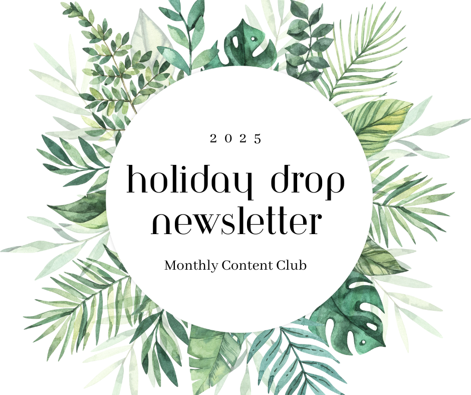 2025 Holiday Drop Newsletter